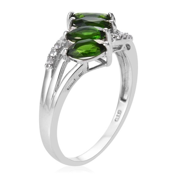 Chrome Diopside, Zircon Ring (11.0) - Picture 3 of 5